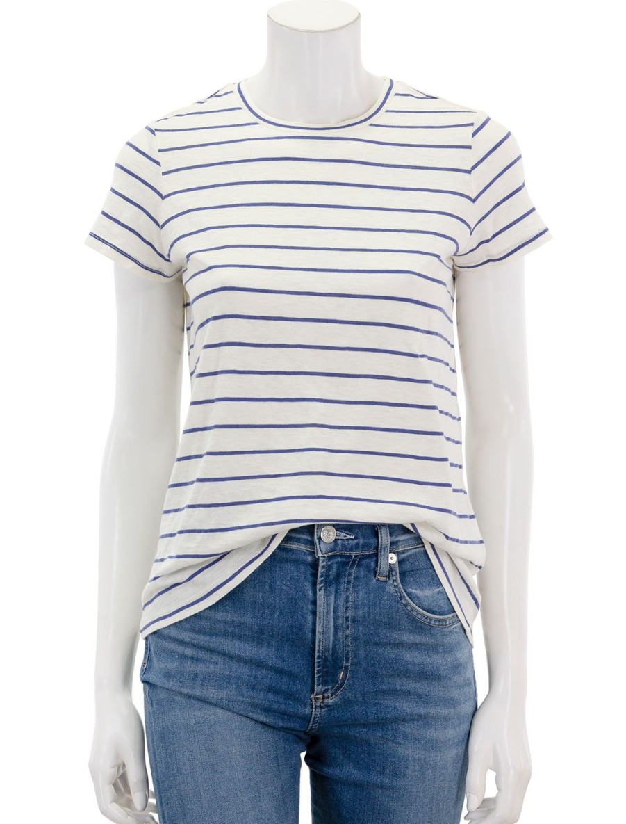 Best Swing Crew In Skipper Blue Stripe Tees