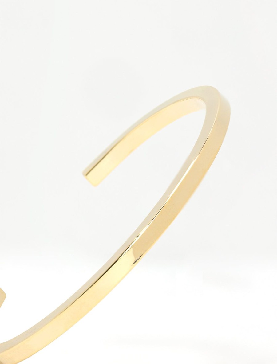 Online Gold Squared Edge Cuff Cuffs