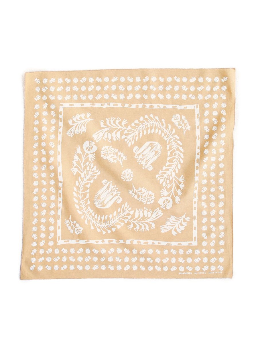 Hot Floral Bandana - Sand Scarves