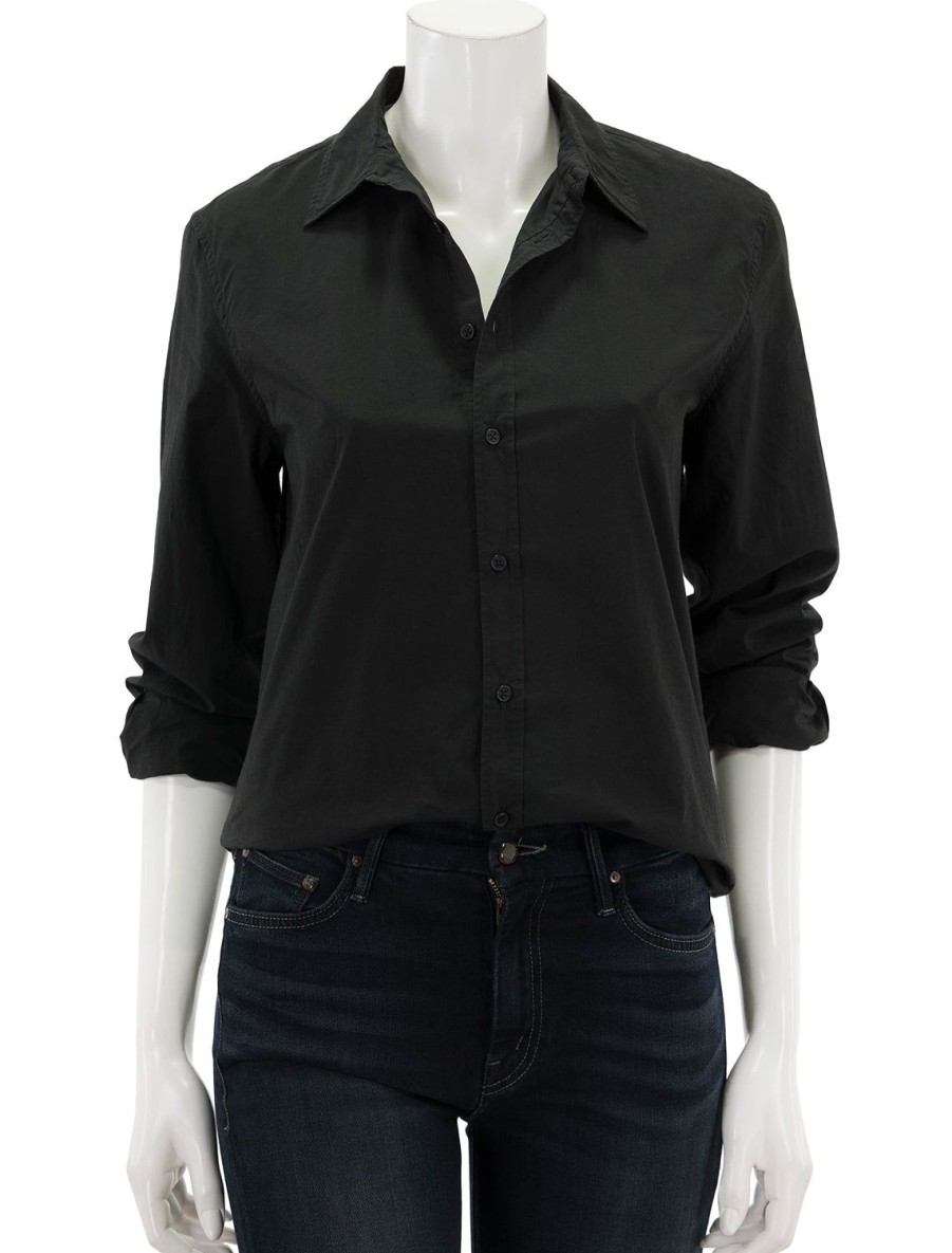 Clearance Raphael Classic Shirt In Black Blouses