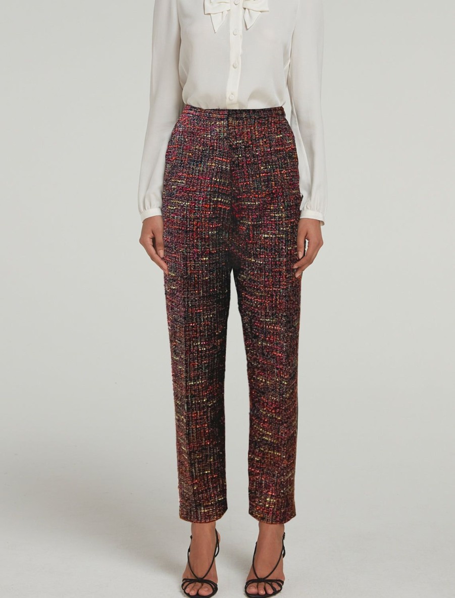 Clearance Maxima Trouser In Motley Tweed Trousers