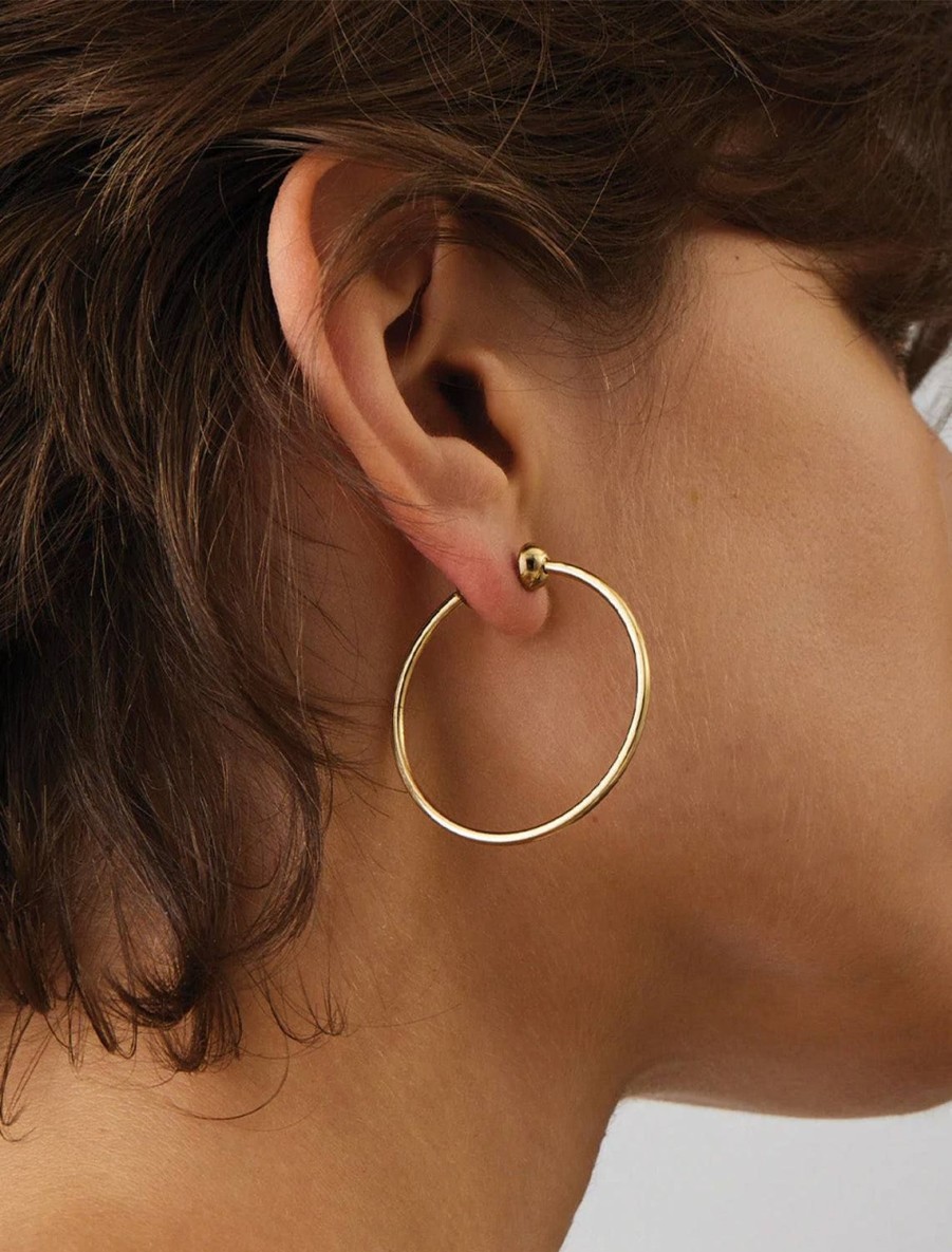 Online New Icon Hoops In Gold Small Hoops