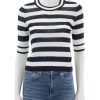 Online Lisbeth Knit Top In White And Navy Stripe Pullover Sweaters