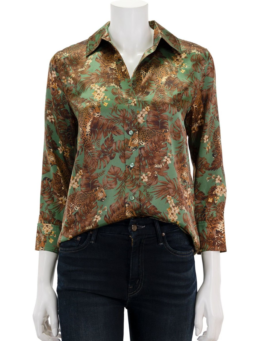 Clearance Dani In Olive Multi Palm Leopard Work Tops