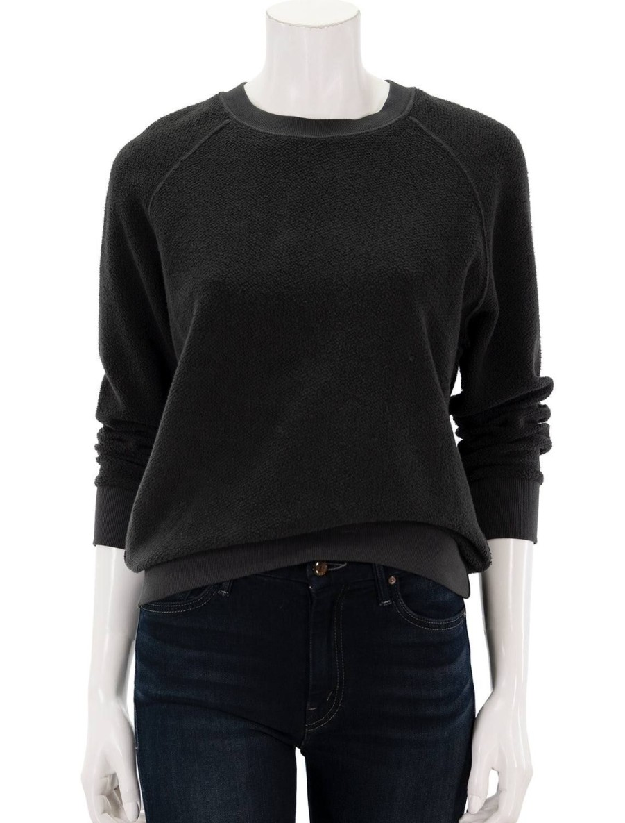 Hot Ziggy Inside Out Sweatshirt In Vintage Black Lounge Tops + Sweatshirts