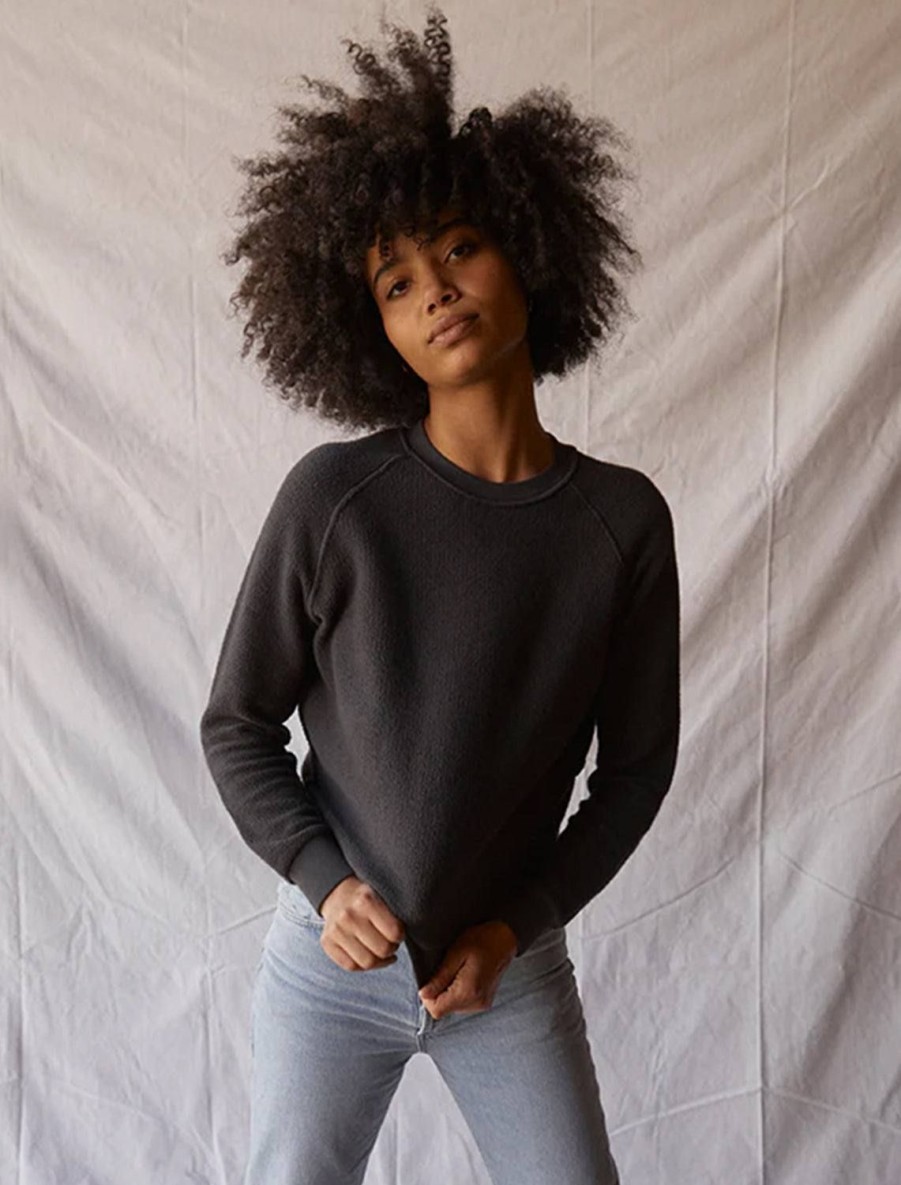 Hot Ziggy Inside Out Sweatshirt In Vintage Black Lounge Tops + Sweatshirts