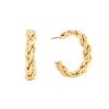 New Triple Twist Hoops In Gold Hoops