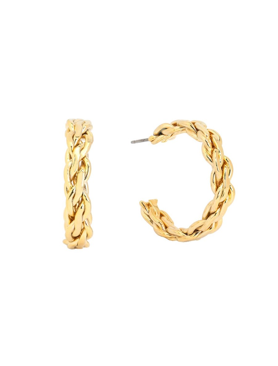 New Triple Twist Hoops In Gold Hoops