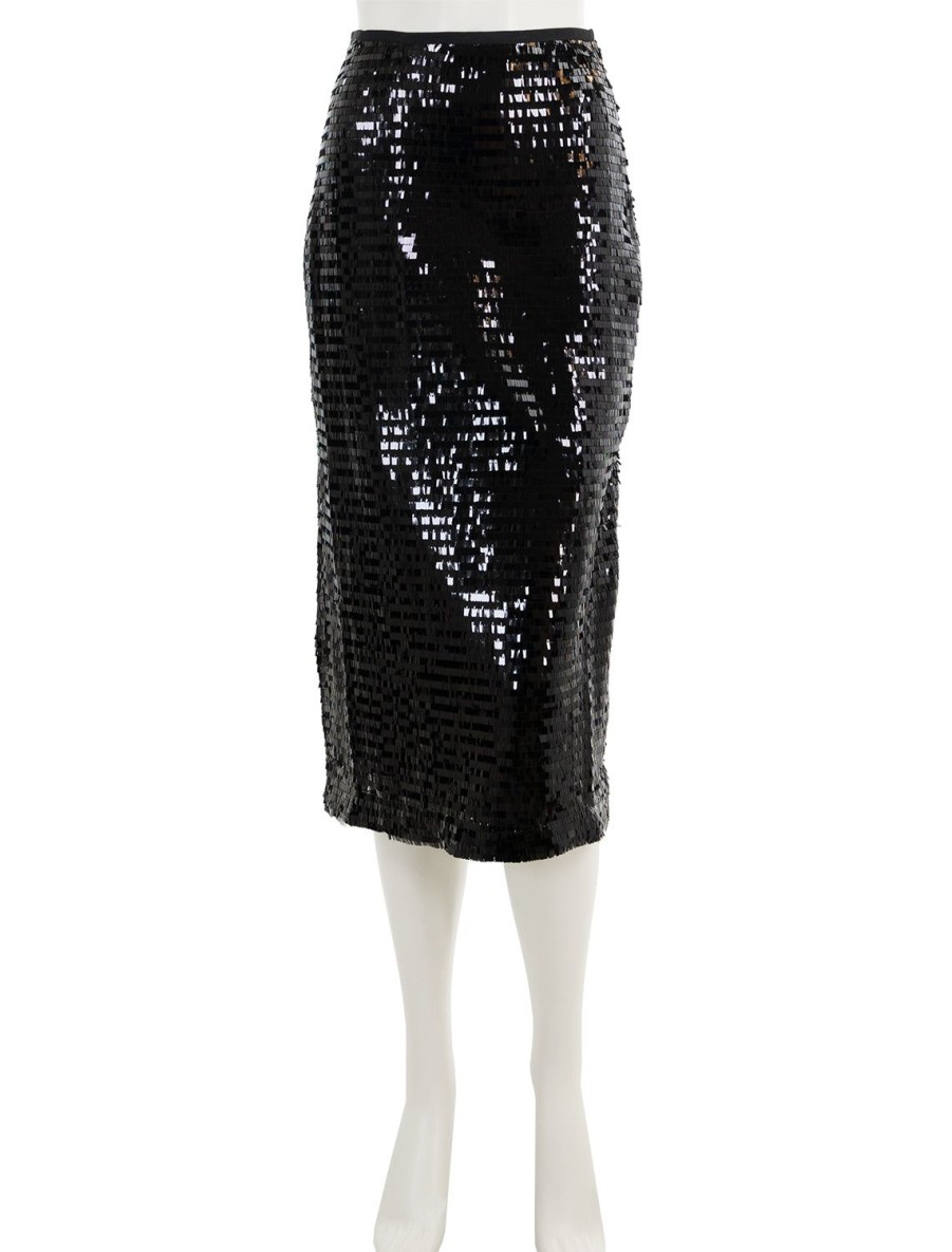 Wholesale Dinah Midi Skirt In Black Sequins Skirts