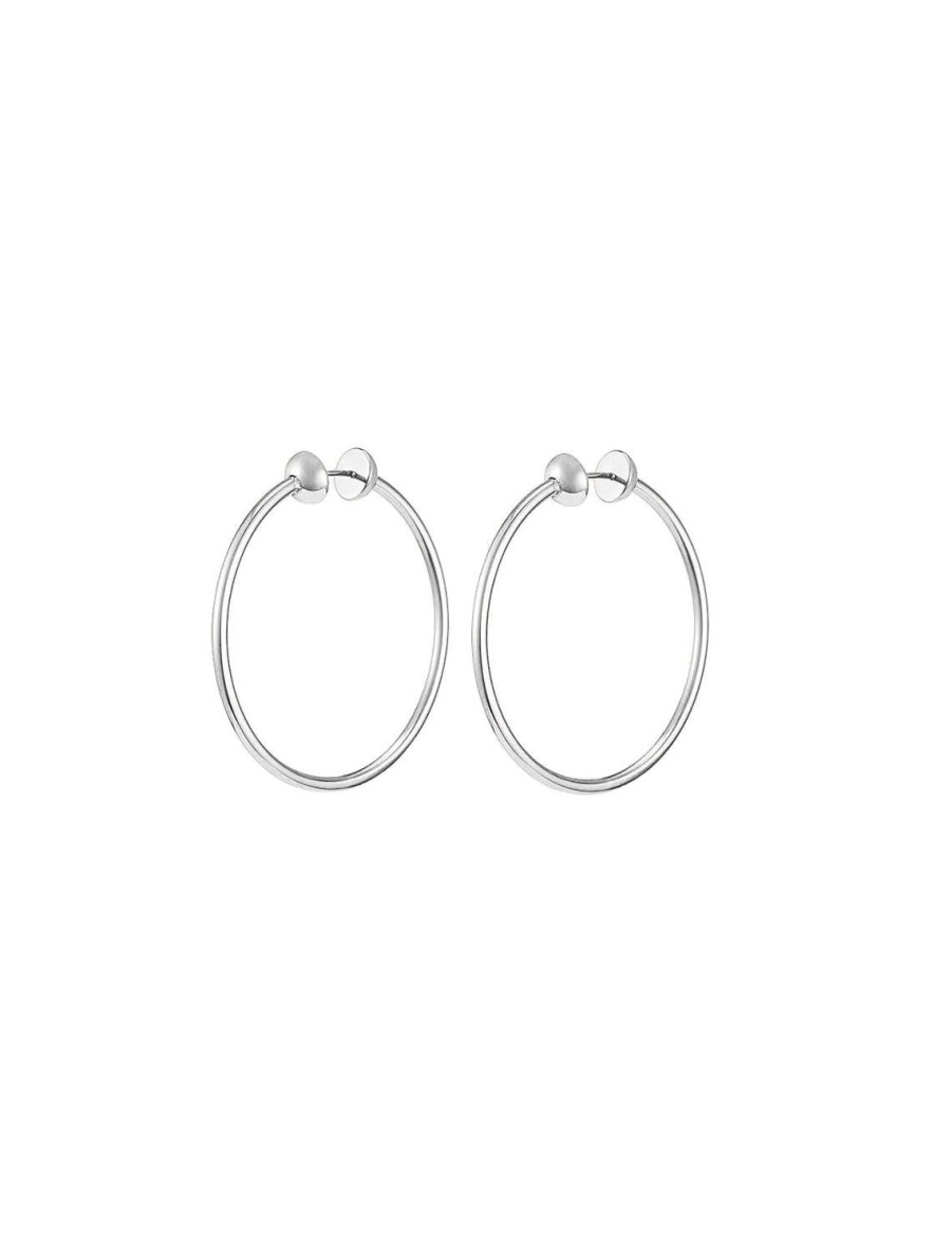 Hot New Icon Hoops In Silver Small Drops