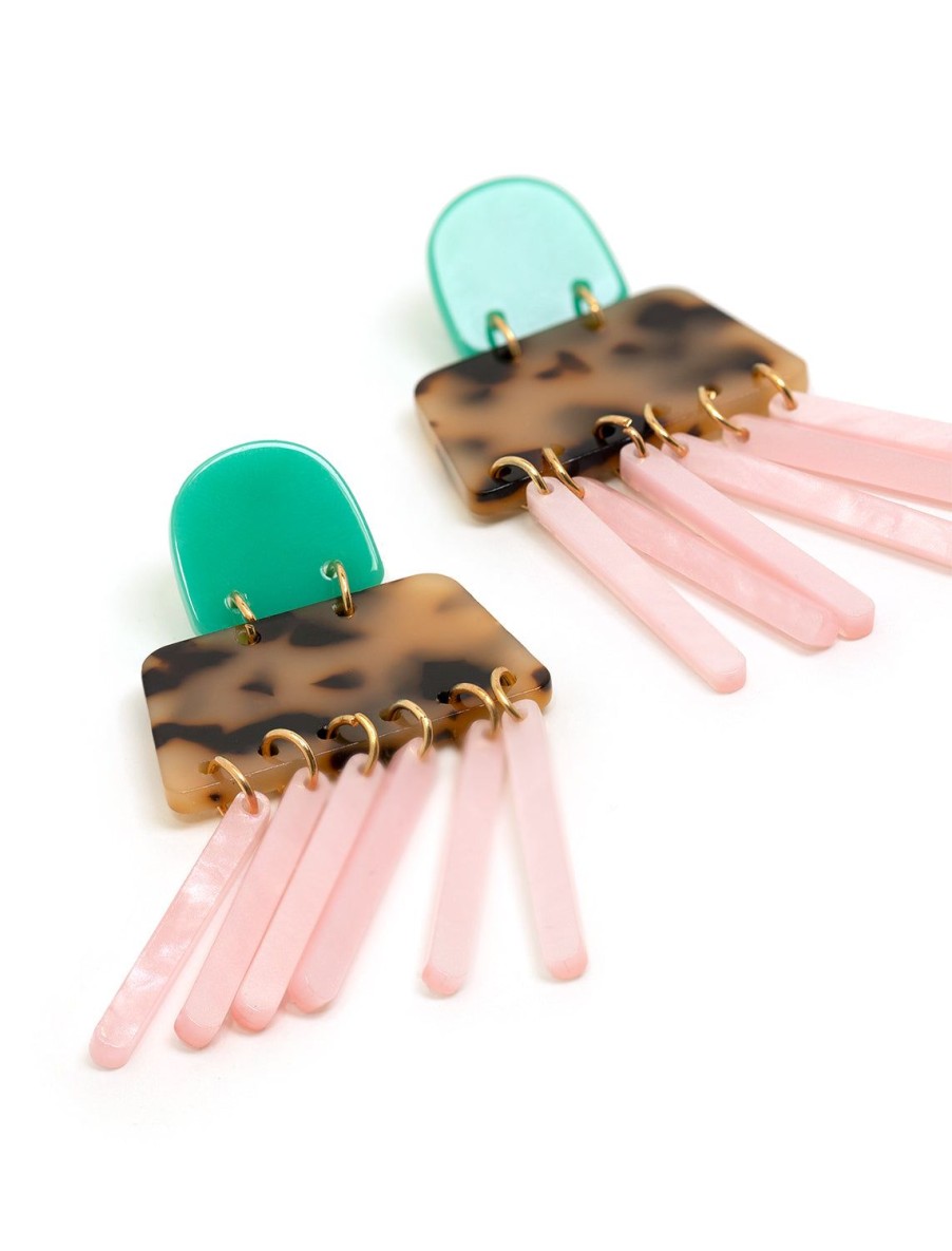 Hot Pink And Teal Geometric Vice Drops Drops