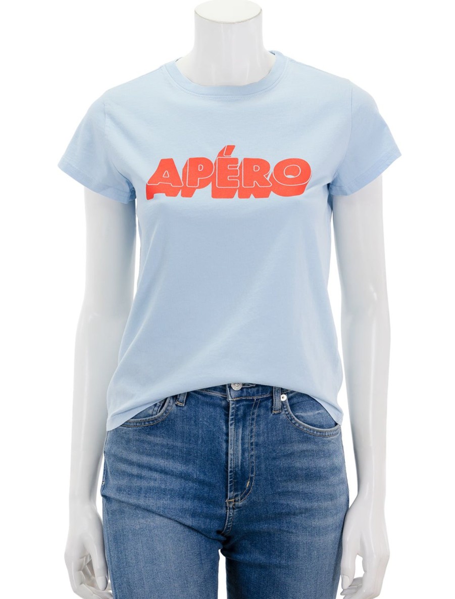 Online Apero Light Blue Classic Tee Lounge Tops + Sweatshirts