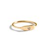 Wholesale Stacking Signet Ring With Stone In Gold Stacking