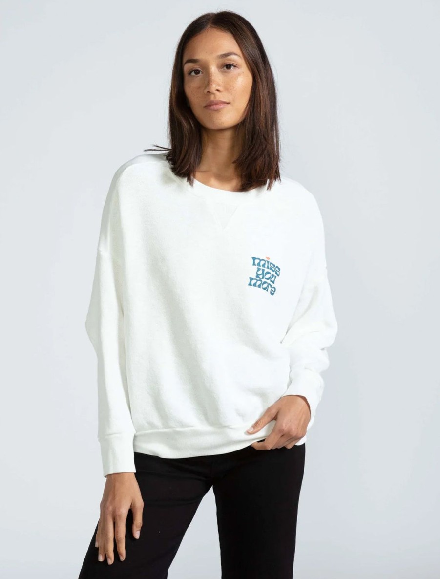 Wholesale Oversized Sweatshirt In Miss You More Lounge Tops + Sweatshirts