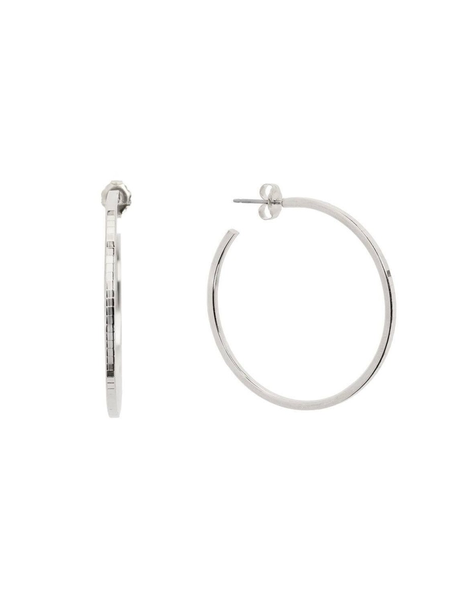 Clearance Disco Ball Hoops In Silver Hoops