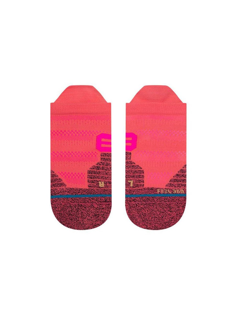 Clearance Crossover Tab Socks In Coral Socks