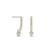 Online 14K Curved Bar And Diamond Drop Earrings In White Gold Drops