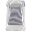 Clearance Slub Jersey Stripe T Shirt Dress In Chalk And Ink Casual + Knit Dresses