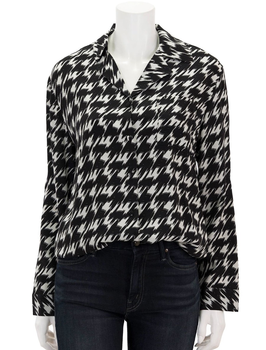 Hot Aiden Top In Houndstooth Buttondowns + Shirts