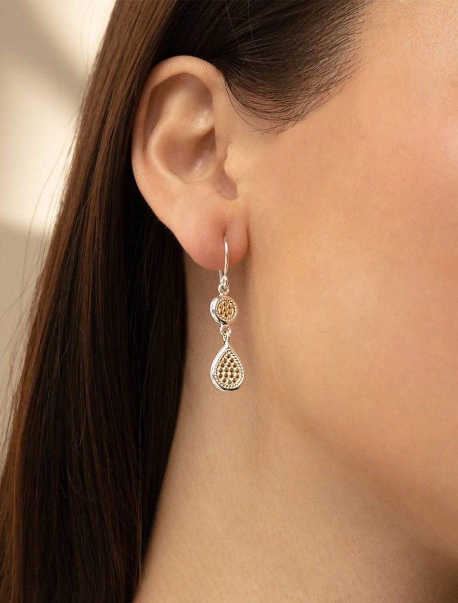 Online Classic Double Drop Earrings In Two-Tone Drops