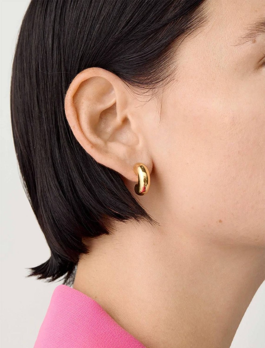 Wholesale Small Tome Hoops In Gold Hoops