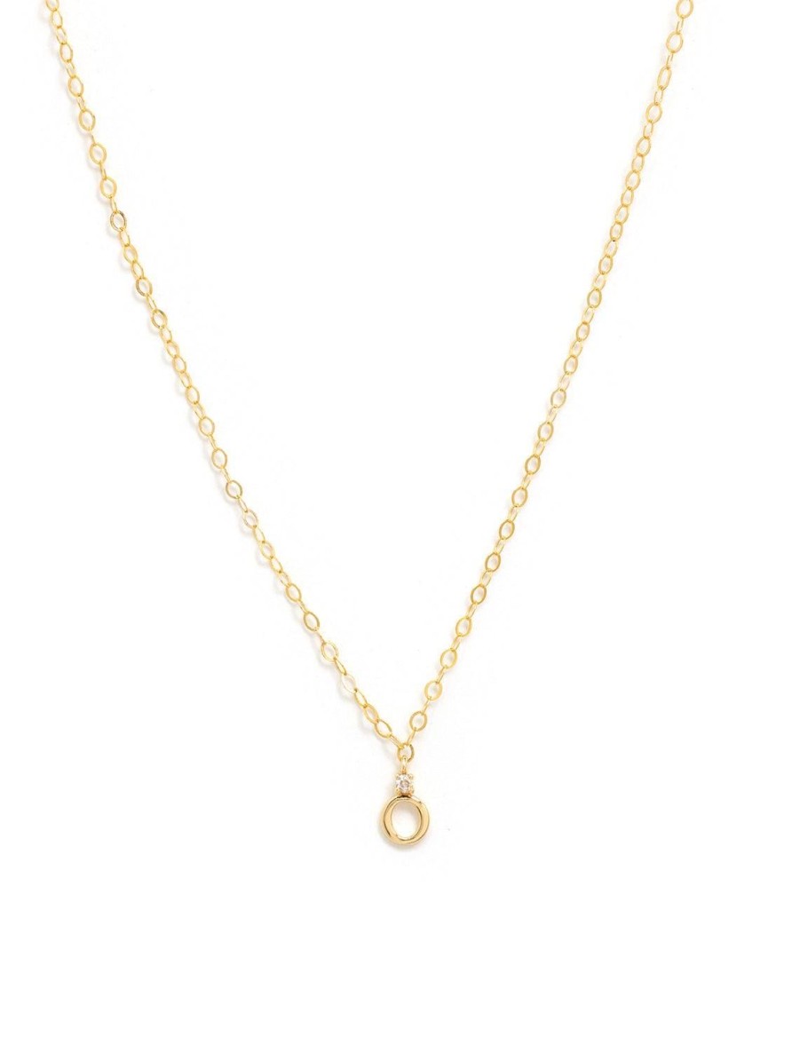 Wholesale Initial And Cz Necklace In Gold | O Delicate