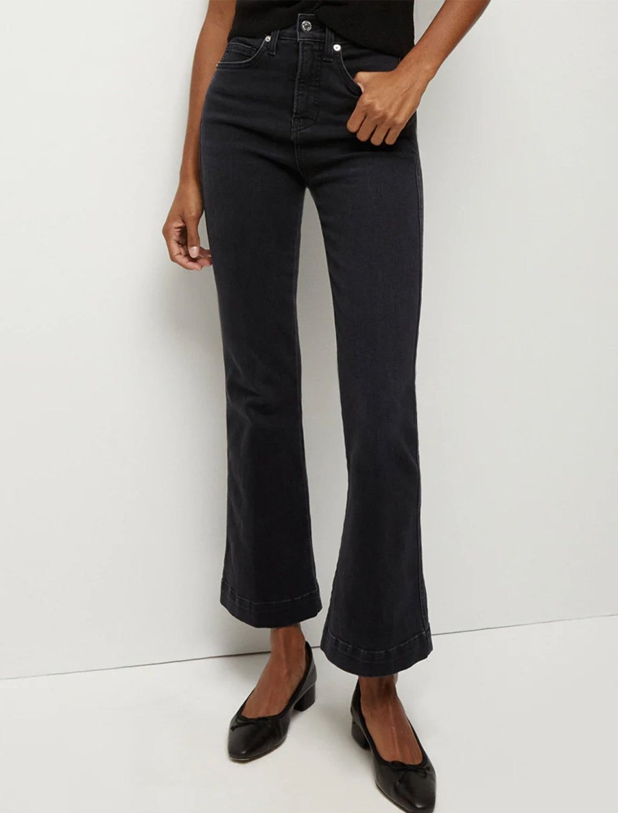 New Carson High Rise Ankle Flare In Onyx Bootcut + Flare