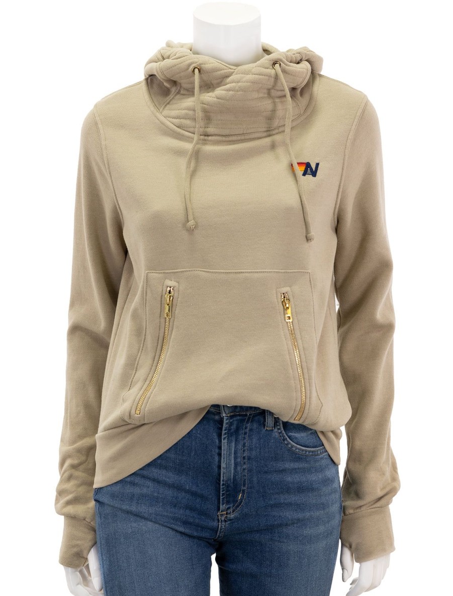 Wholesale Ninja Pullover Hoodie In Sand Lounge Tops + Sweatshirts