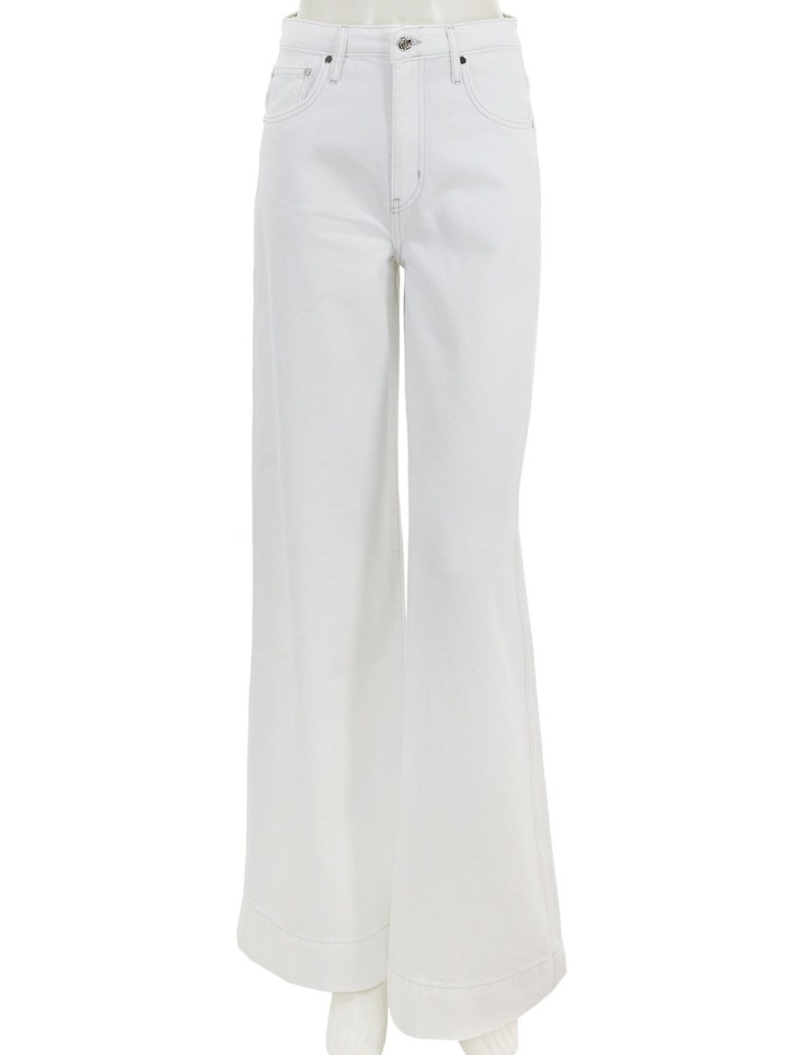 Clearance Coralie High Rise Wide Leg In White Wide Leg + Boyfriend