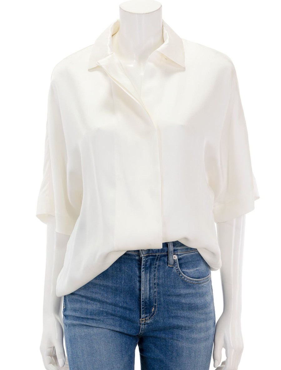 Hot Julia Blouse In Ivory Blouses