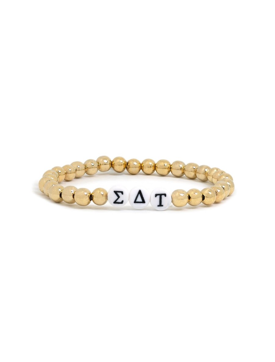 Online Sigma Delta Tau Beaded Bracelet Beaded + Wrap