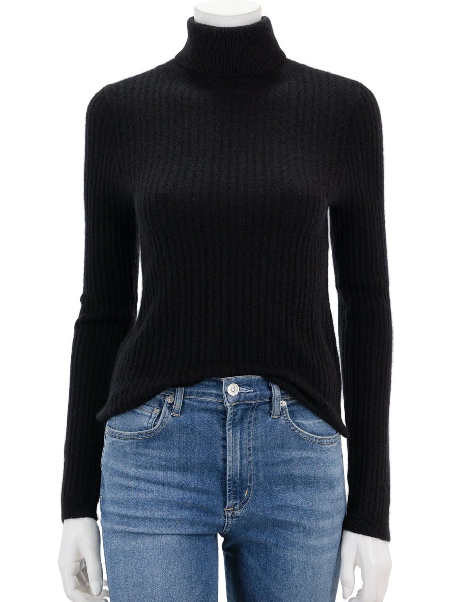 Hot Lori Turtleneck In Black Turtleneck + Mock Neck