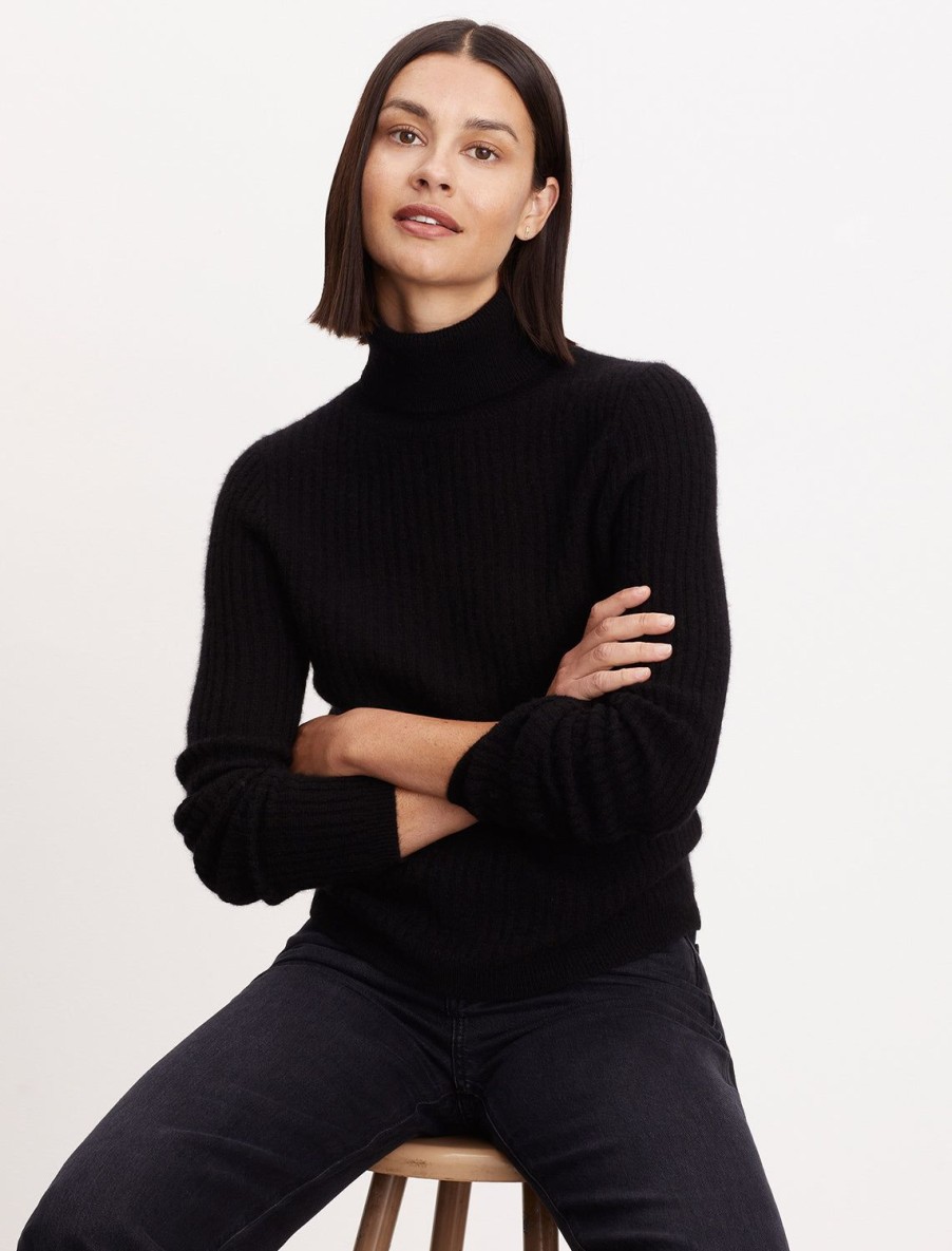 Hot Lori Turtleneck In Black Turtleneck + Mock Neck