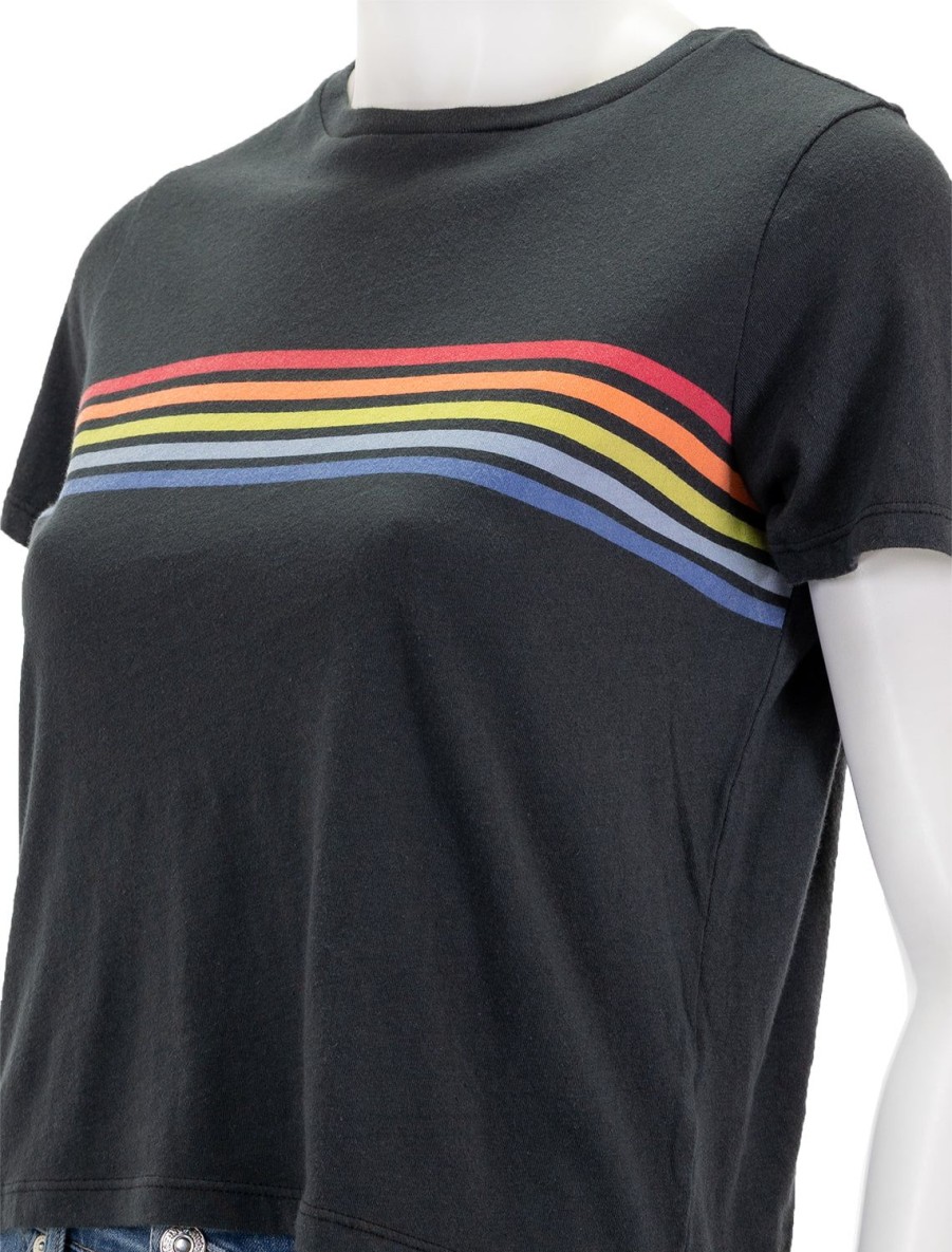 Hot Easy Crop Graphic Tee In Black Lounge Tops + Sweatshirts