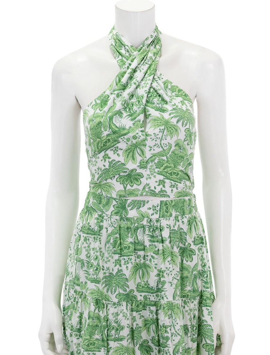 Wholesale Smocked Kai Top In Clover Toile Tanks