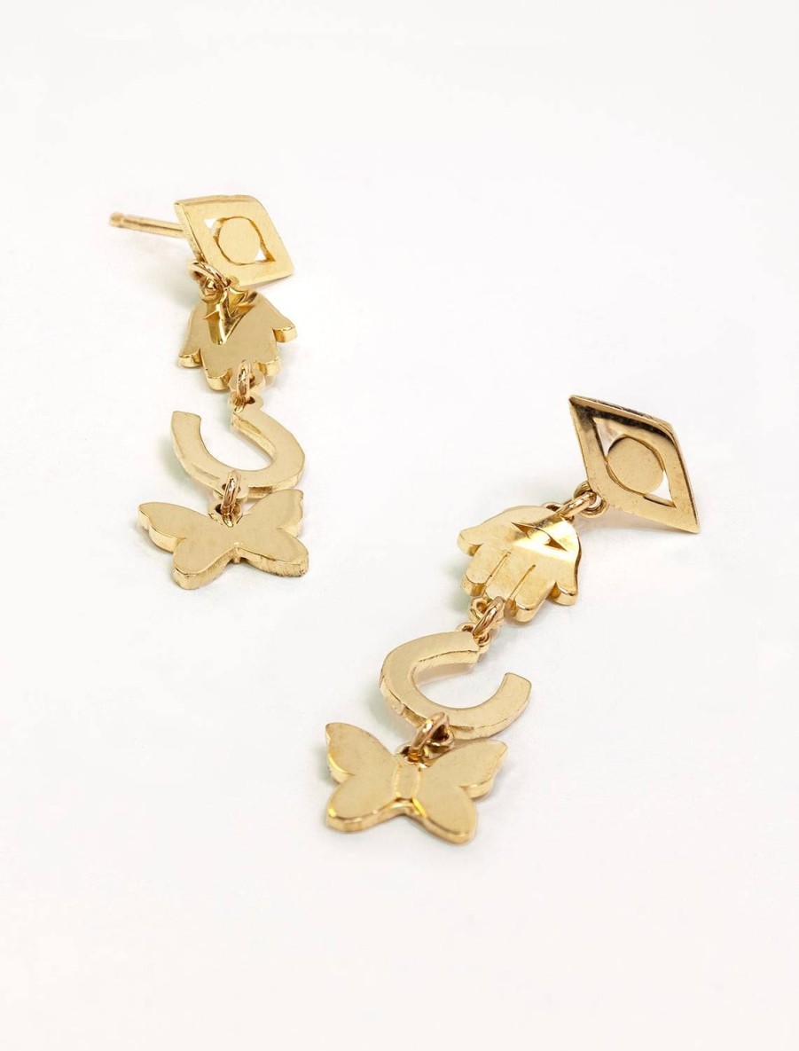 Online Pure Drop Earrings In Gold Drops