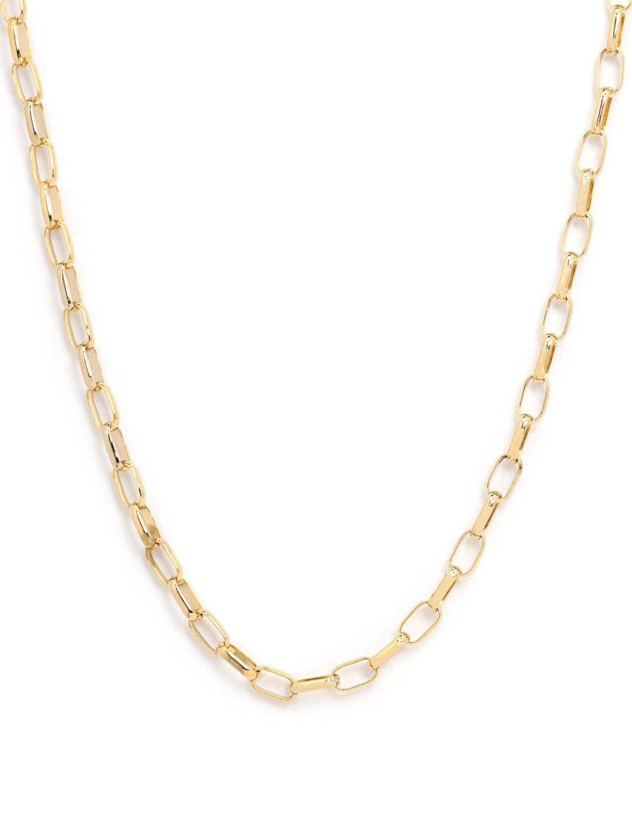 Wholesale Small Paperclip Chain Necklace In Gold Chain Necklaces