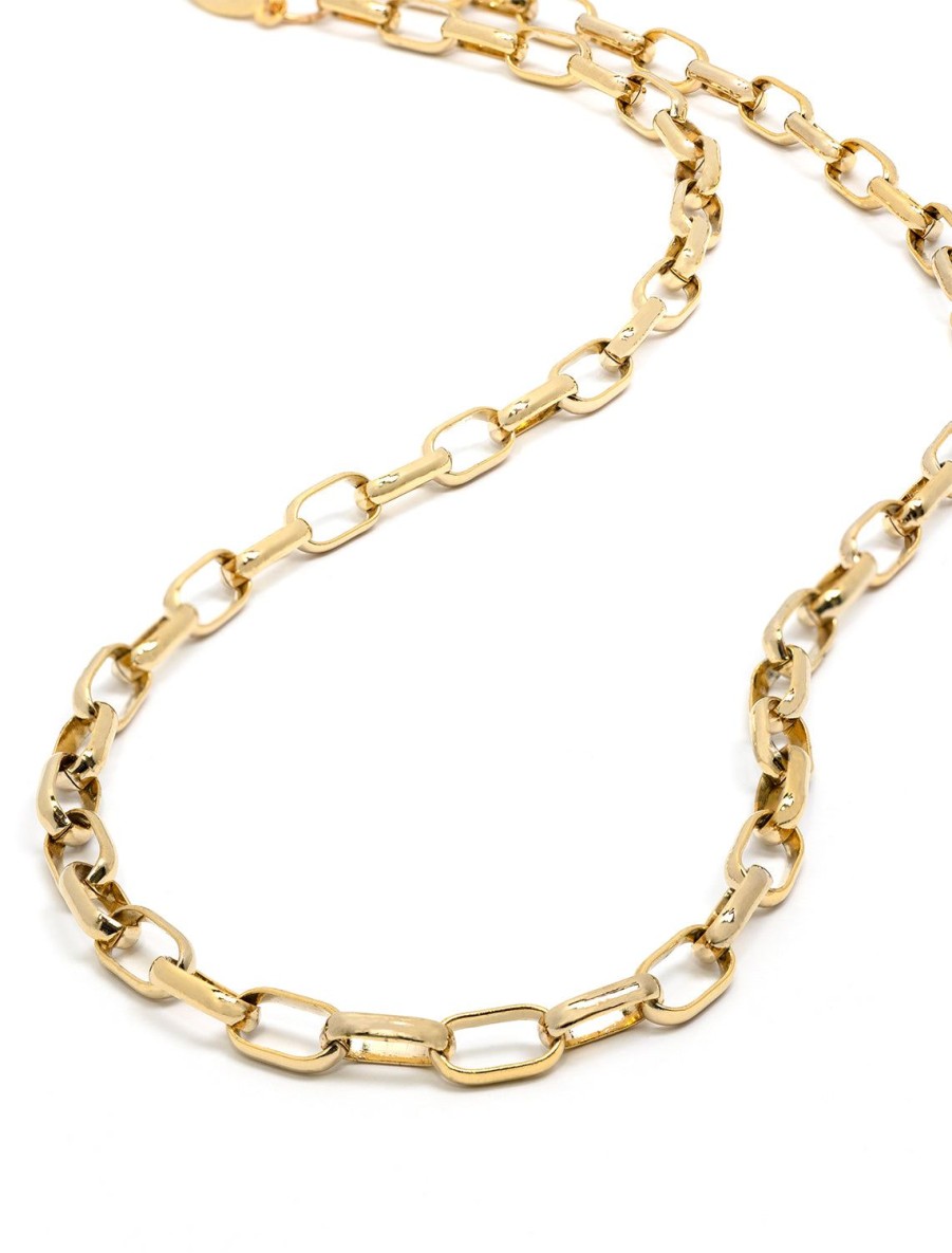 Wholesale Small Paperclip Chain Necklace In Gold Chain Necklaces