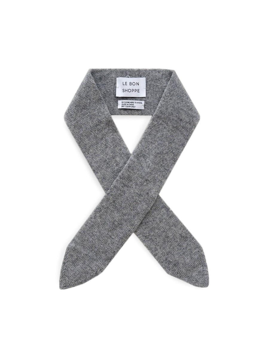 Best Classic Cashmere Skinny Scarf In Grey Scarves