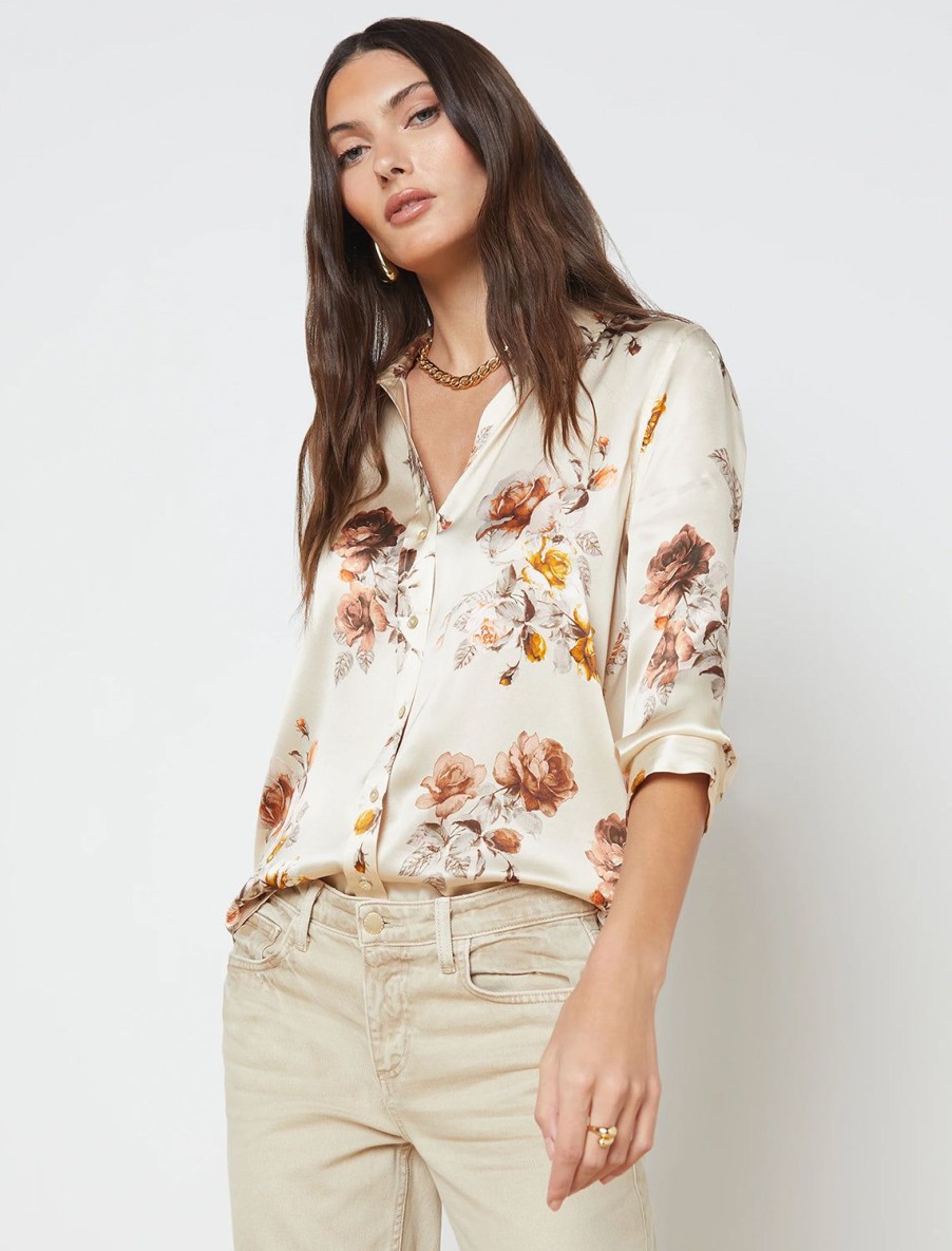 Clearance Dani In Buff Multi Tonal Rose Buttondowns + Shirts