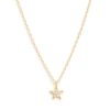 Hot Star Crystal Charm Necklace In Gold Delicate