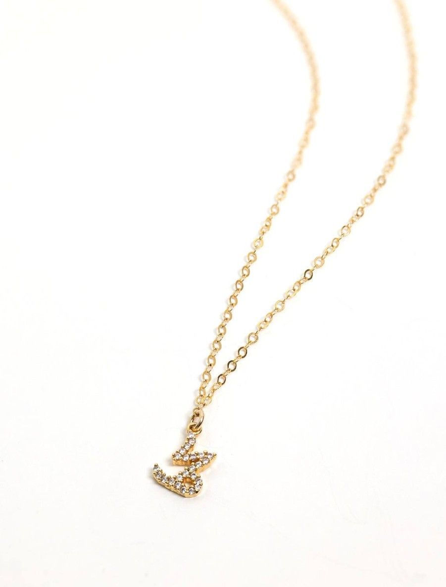 New Mini Pave Zodiac Necklace | Capricorn Delicate