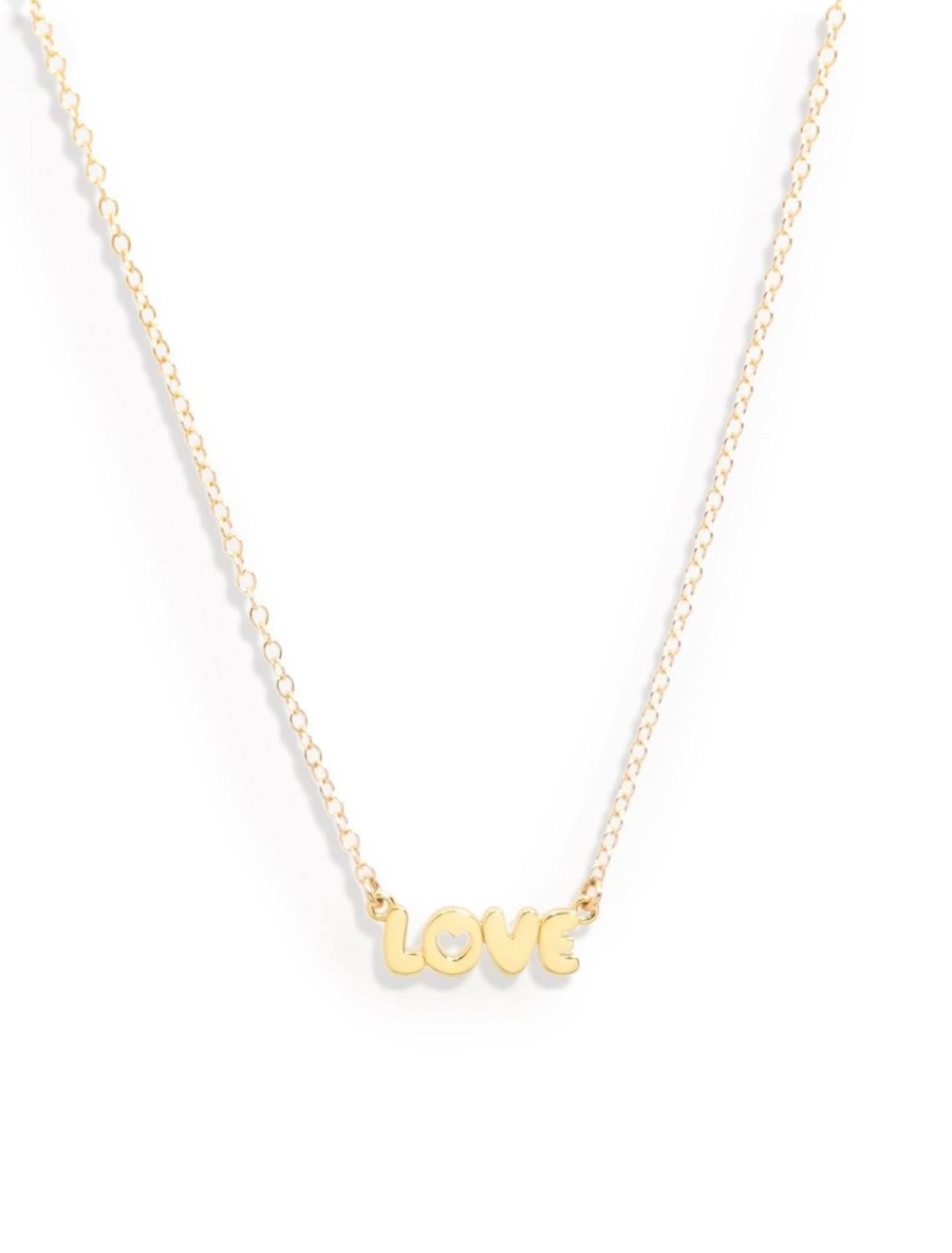 Hot Love Bubble Charm Necklace In Gold Delicate