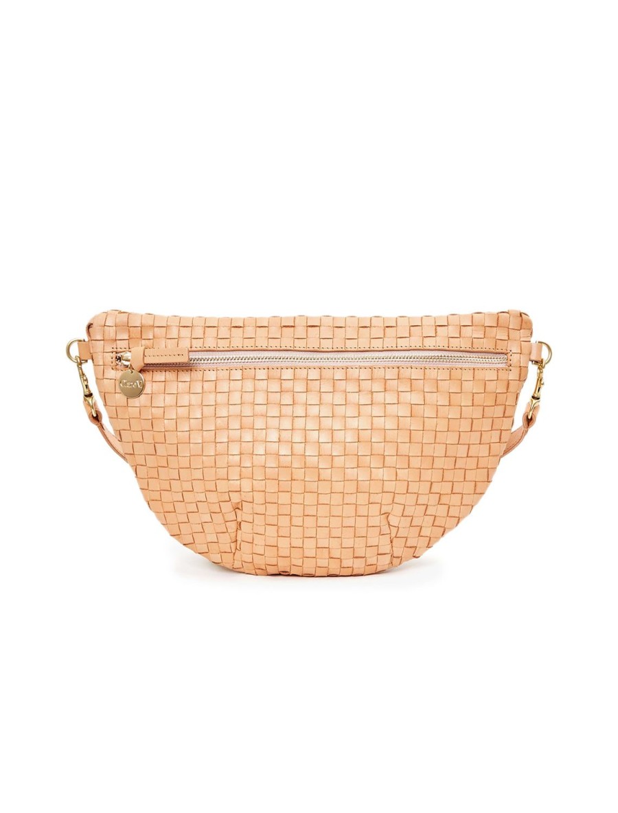 Wholesale Grande Fanny In Bisque Woven Checker Crossbody