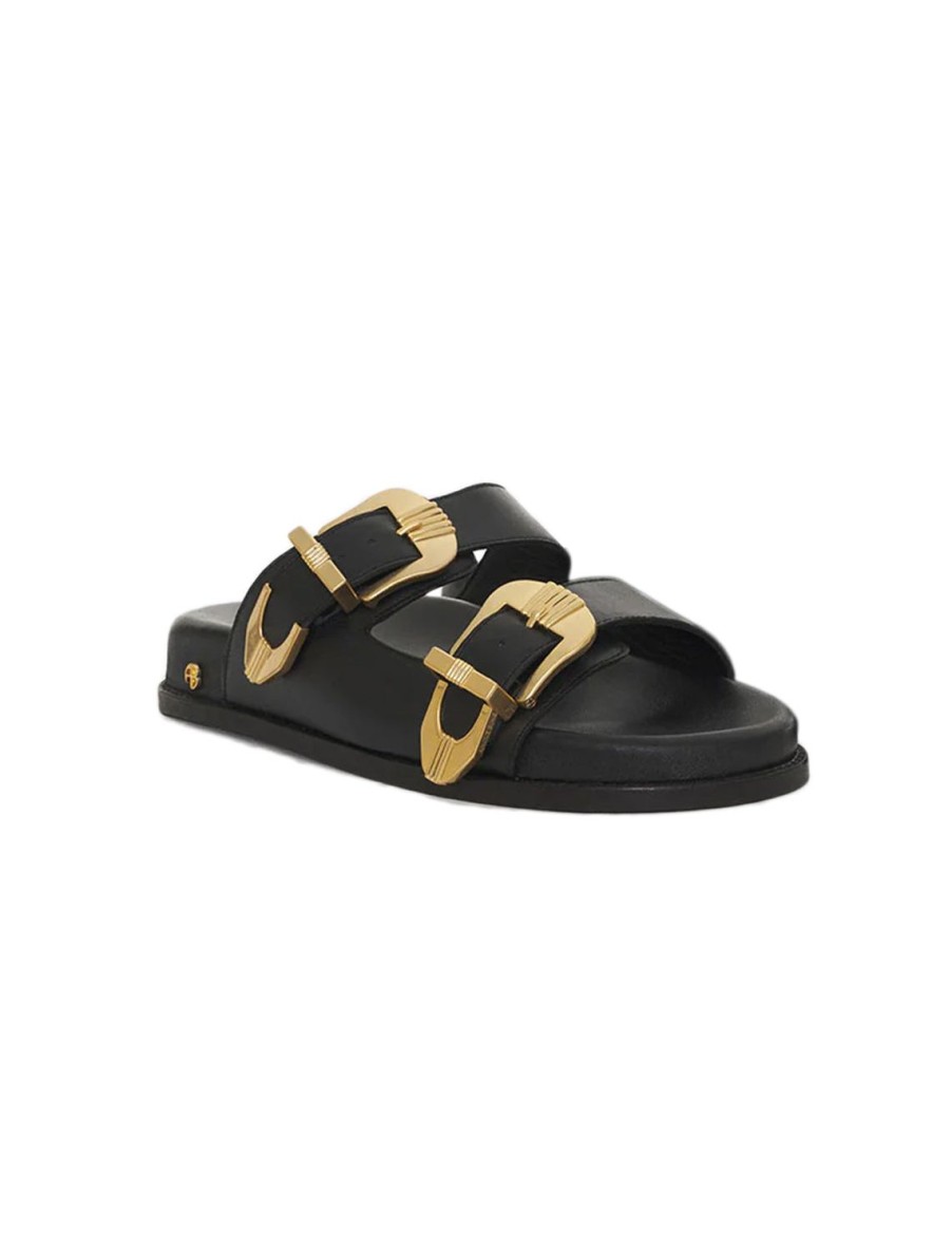 Clearance Waylon Slides In Black Sandals