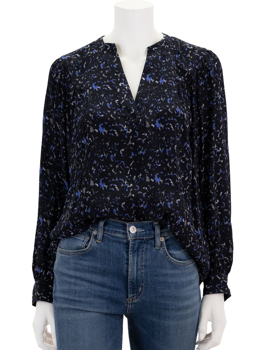 Clearance Fable Top In Cobalt Static Blouses