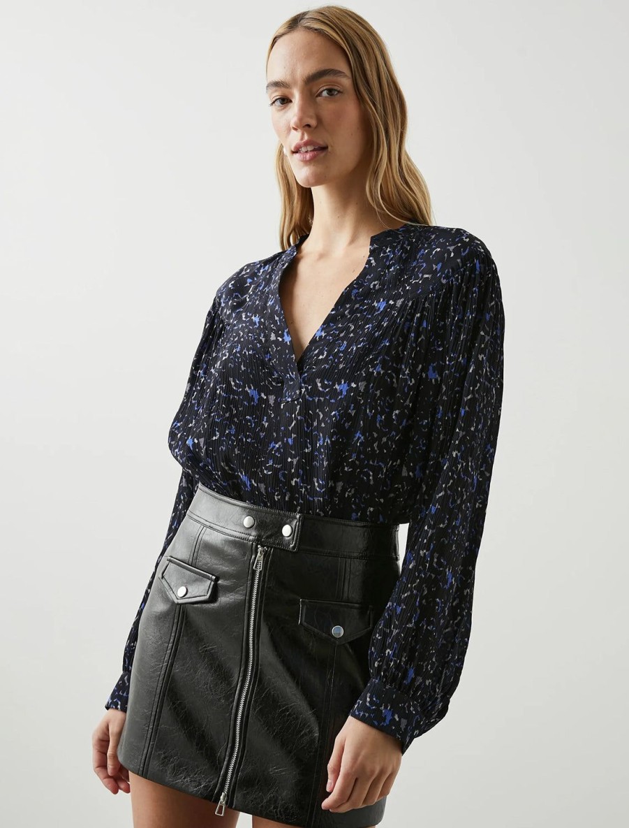 Clearance Fable Top In Cobalt Static Blouses