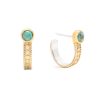 Wholesale Turquoise Hoop Earrings In Gold Studs