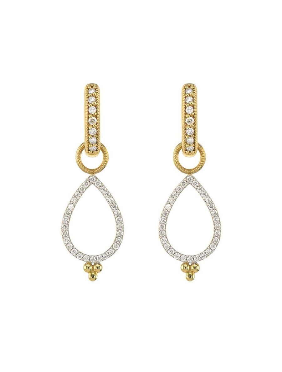 Clearance Provence Delicate Open Pear Pave Earring Charms Drops