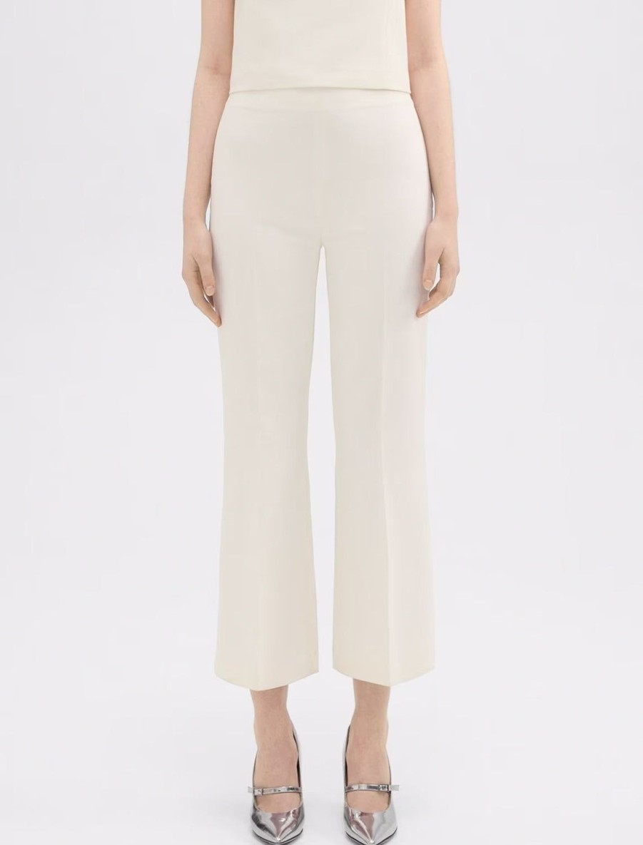 Hot Tailored Kick Pant In Ivory Pants